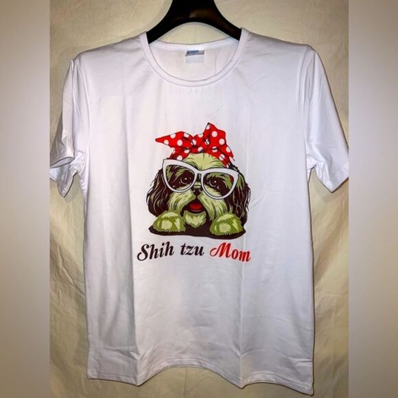 Shih Tzu Mom T-Shirt Size says XLarge on tag. Fits small or medium - Picture 1 of 2